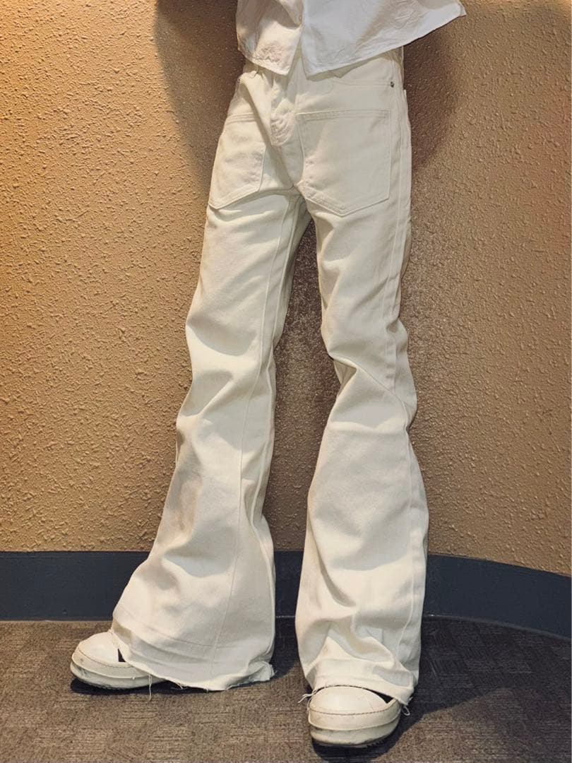 一点物 フレアデニム ベルボトム W30 ブーツカット バギーワイド Y2K